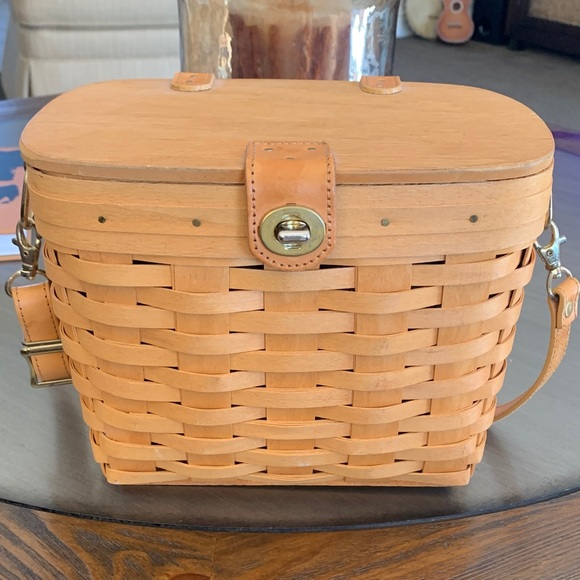 Longaberger Basket Shoulder Purse Basket with Liner 1999 - Picture 1 of 13